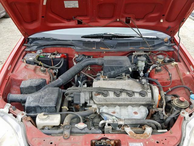 2HGEJ6345WH114246 - 1998 HONDA CIVIC DX RED photo 7