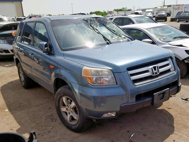 5FNYF18378B031104 - 2008 HONDA PILOT SE BLUE photo 1