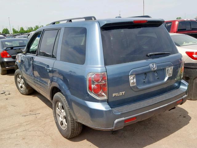 5FNYF18378B031104 - 2008 HONDA PILOT SE BLUE photo 3