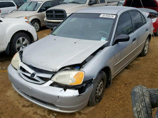 2HGES16361H930443 - 2001 HONDA CIVIC DX SILVER photo 2