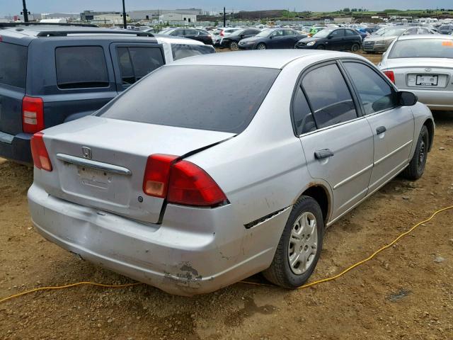 2HGES16361H930443 - 2001 HONDA CIVIC DX SILVER photo 4