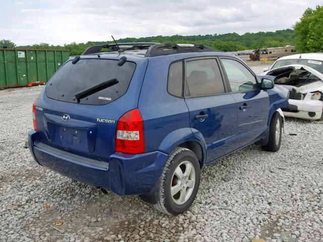 KM8JM12B46U373701 - 2006 HYUNDAI TUCSON GL BLUE photo 4