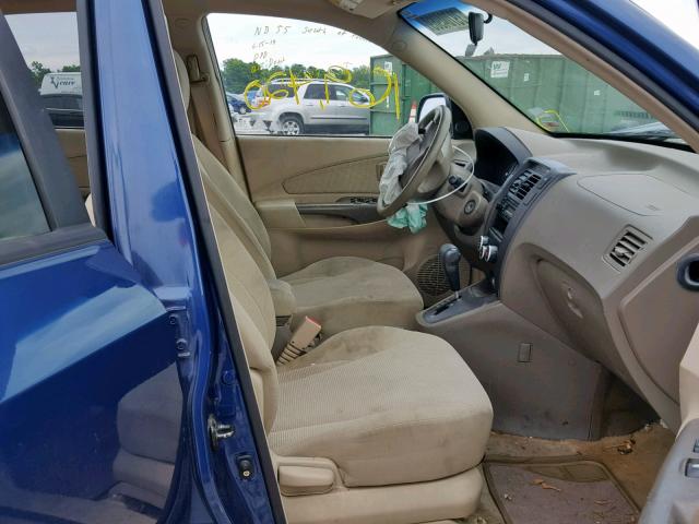 KM8JM12B46U373701 - 2006 HYUNDAI TUCSON GL BLUE photo 5