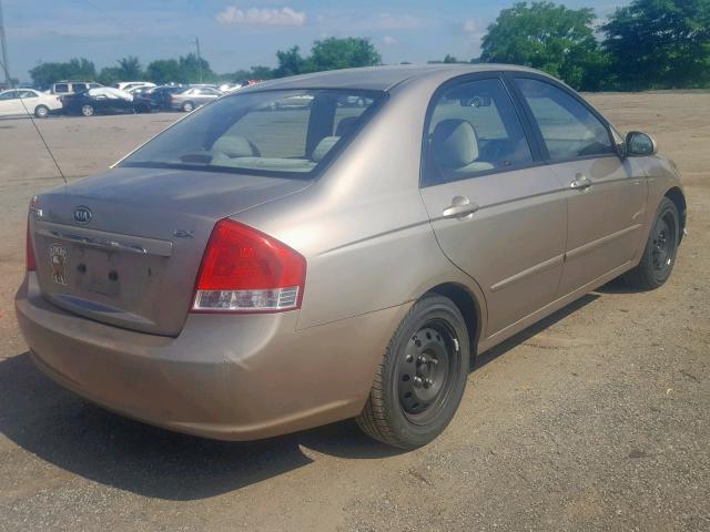 KNAFE122575452424 - 2007 KIA SPECTRA EX TAN photo 4