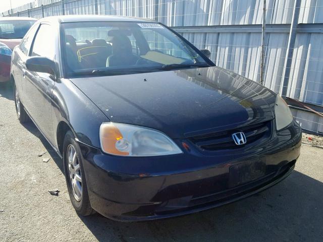 1HGEM22791L095871 - 2001 HONDA CIVIC HX BLACK photo 1