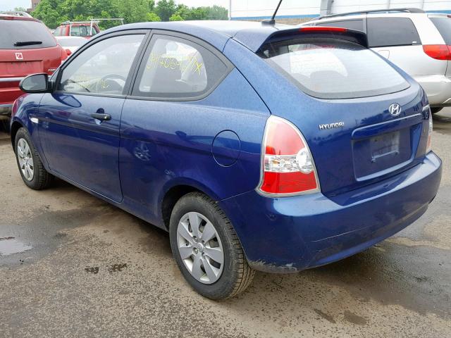 KMHCM36C09U129913 - 2009 HYUNDAI ACCENT GS BLUE photo 3