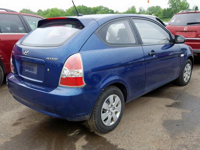 KMHCM36C09U129913 - 2009 HYUNDAI ACCENT GS BLUE photo 4