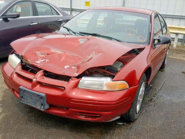 1B3EJ46X1YN195864 - 2000 DODGE STRATUS SE RED photo 2