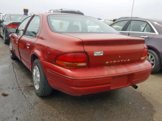 1B3EJ46X1YN195864 - 2000 DODGE STRATUS SE RED photo 3