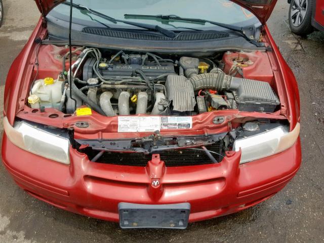 1B3EJ46X1YN195864 - 2000 DODGE STRATUS SE RED photo 7