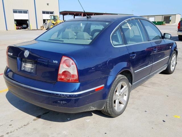 WVWRH63B14P059667 - 2004 VOLKSWAGEN PASSAT GLX BLUE photo 4