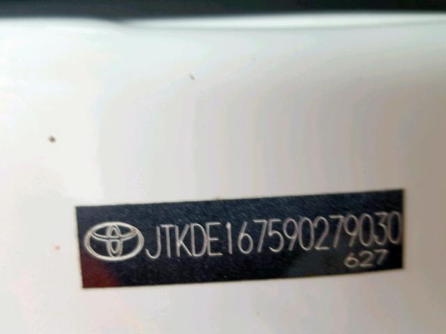 JTKDE167590279030 - 2009 TOYOTA SCION TC თეთრი ფოტო 10