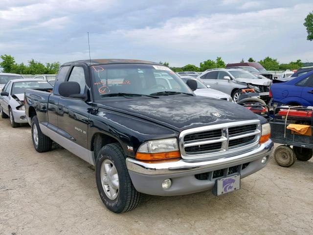 1B7GL22X3WS537468 - 1998 DODGE DAKOTA BLACK photo 1