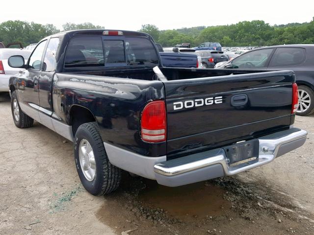 1B7GL22X3WS537468 - 1998 DODGE DAKOTA BLACK photo 3