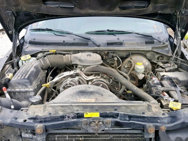 1B7GL22X3WS537468 - 1998 DODGE DAKOTA BLACK photo 7