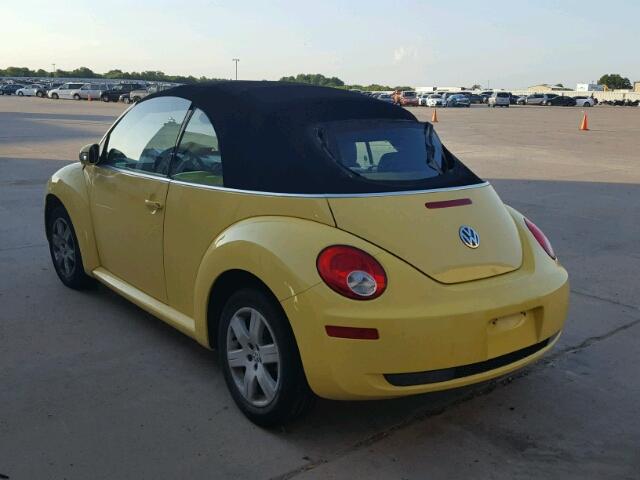 3VWRF31Y37M406872 - 2007 VOLKSWAGEN NEW BEETLE YELLOW photo 3