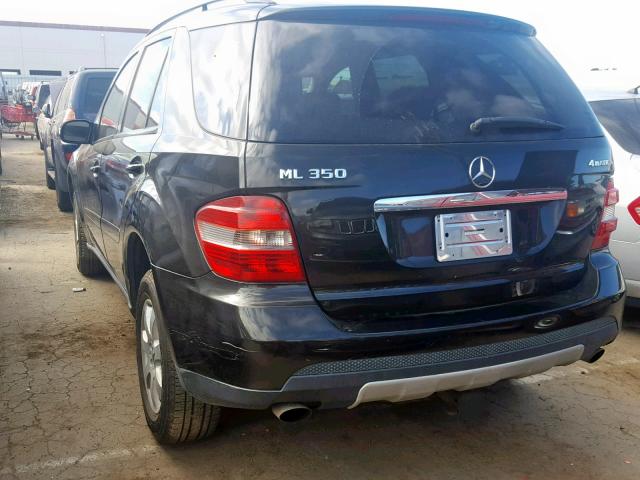 4JGBB86E37A228594 - 2007 MERCEDES-BENZ ML 350 BLACK photo 3