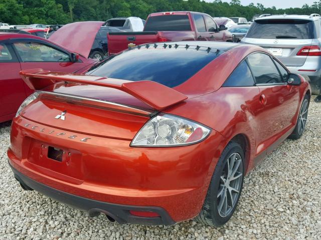 4A31K5DF4BE016599 - 2011 MITSUBISHI ECLIPSE GS ORANGE photo 4