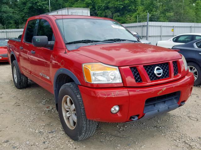 1N6AA0EC6CN315247 - 2012 NISSAN TITAN S RED photo 1