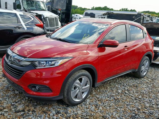 3CZRU5H54KM711669 - 2019 HONDA HR-V EX RED photo 2