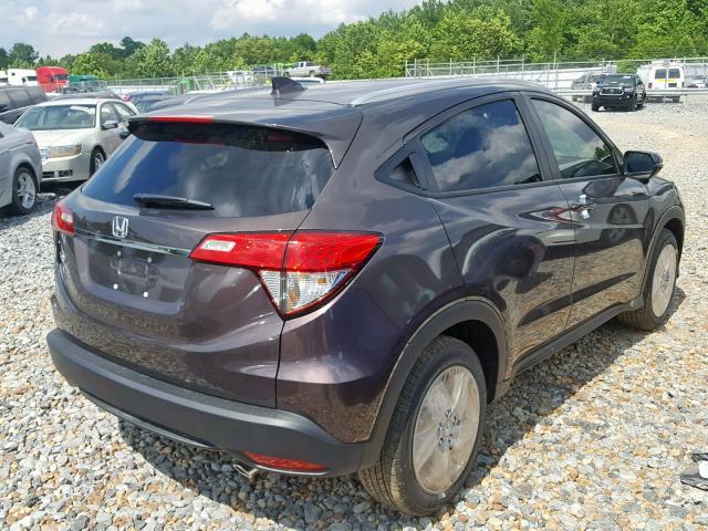 3CZRU5H50KM716836 - 2019 HONDA HR-V EX PURPLE photo 4