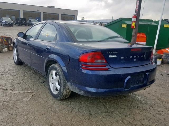 1B3EL46X15N621381 - 2005 DODGE STRATUS SX BLUE photo 3