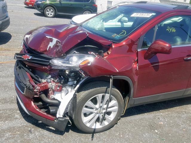 3GNCJRSB7HL273827 - 2017 CHEVROLET TRAX PREMI BURGUNDY photo 9