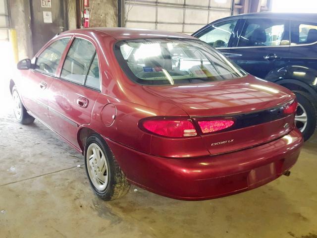 1FAFP10P8XW200419 - 1999 FORD ESCORT LX RED photo 3