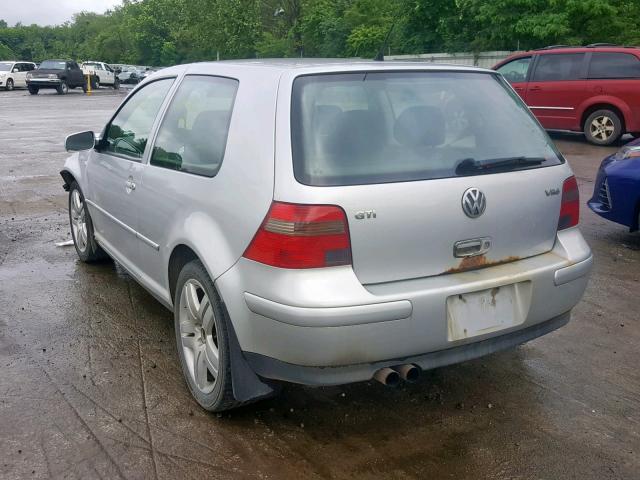 9BWDH61J834029009 - 2003 VOLKSWAGEN GTI VR6 SILVER photo 3