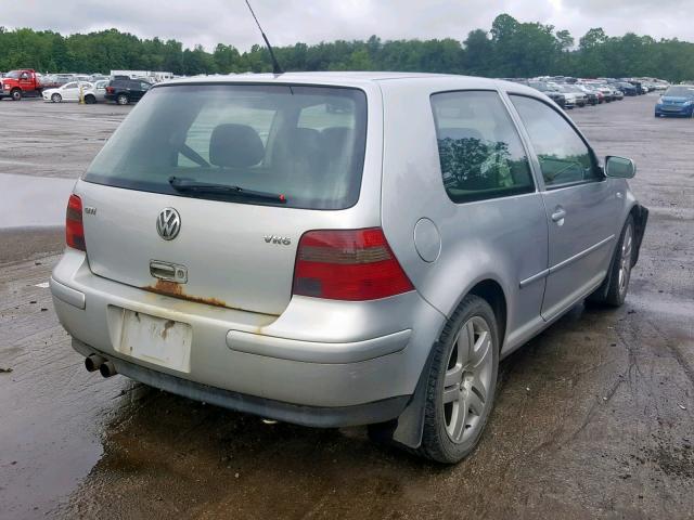 9BWDH61J834029009 - 2003 VOLKSWAGEN GTI VR6 SILVER photo 4