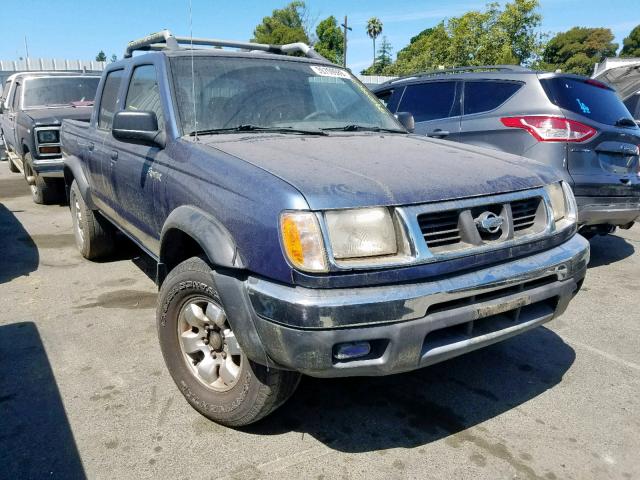 1N6ED27T0YC413260 - 2000 NISSAN FRONTIER C BLUE photo 1