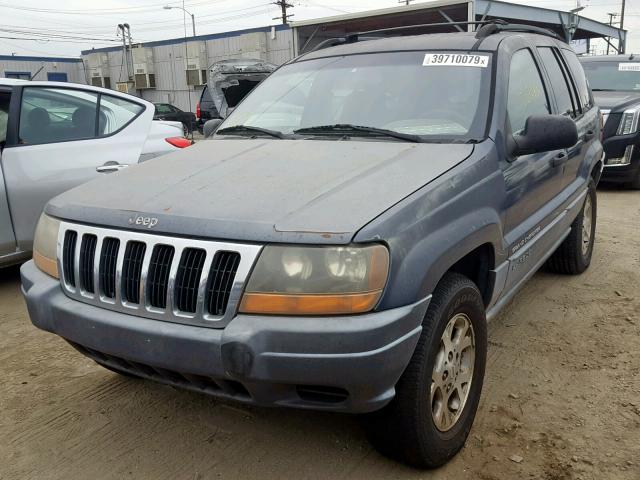 1J4GX48S11C528907 - 2001 JEEP GRAND CHER BLUE photo 2