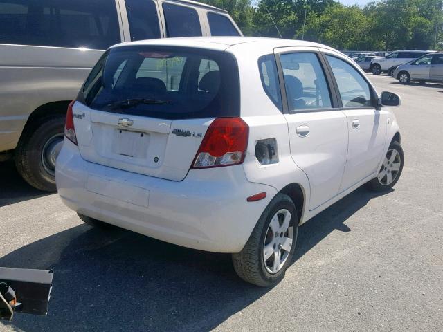 KL1TD66658B144067 - 2008 CHEVROLET AVEO BASE თეთრი ფოტო 4