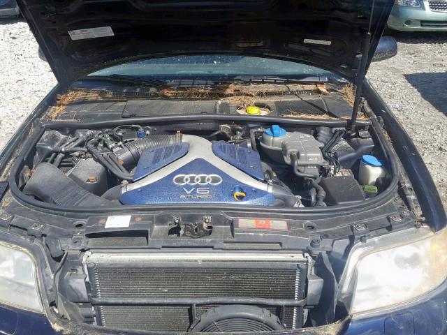 WAULD64B63N082370 - 2003 AUDI A6 2.7T QU BLUE photo 7