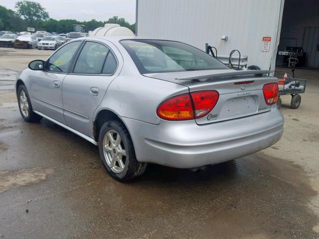 1G3NF52E32C309263 - 2002 OLDSMOBILE ALERO GLS SILVER photo 3