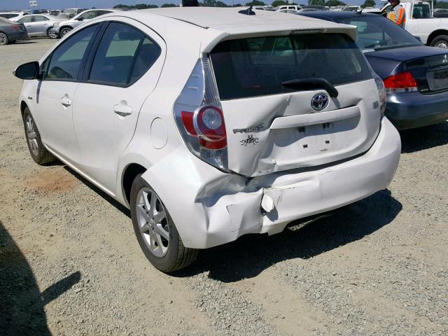 JTDKDTB35D1041746 - 2013 TOYOTA PRIUS C WHITE photo 3