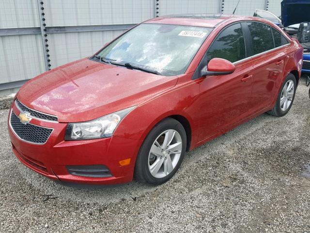 1G1P75SZ7E7226417 - 2014 CHEVROLET CRUZE RED photo 2