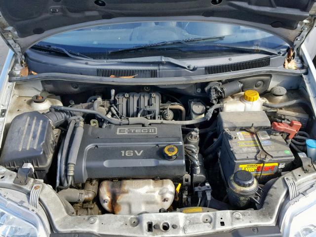 KL1TD66607B724843 - 2007 CHEVROLET AVEO BASE Күміс фото 7