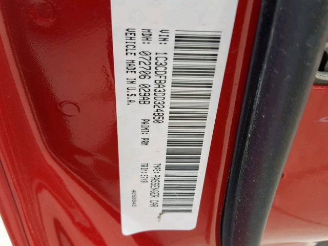 1C3CDFBA3DD324850 - 2013 DODGE DART SXT RED photo 10