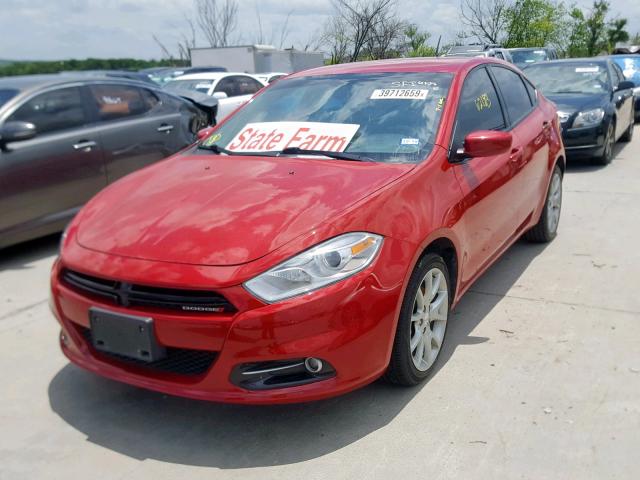 1C3CDFBA3DD324850 - 2013 DODGE DART SXT RED photo 2