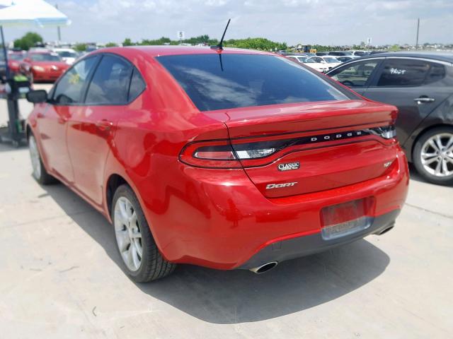 1C3CDFBA3DD324850 - 2013 DODGE DART SXT RED photo 3