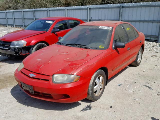 1G1JF52F747250682 - 2004 CHEVROLET CAVALIER L RED photo 2