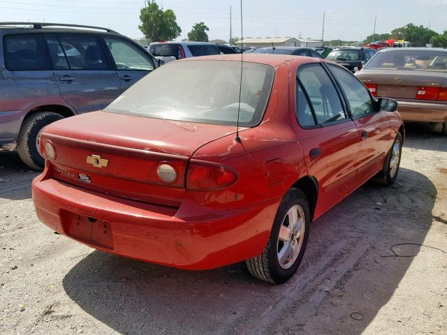 1G1JF52F747250682 - 2004 CHEVROLET CAVALIER L RED photo 4