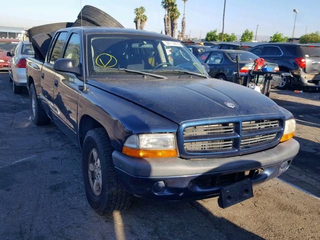 1B7HL38N62S624632 - 2002 DODGE DAKOTA QUA BLUE photo 1