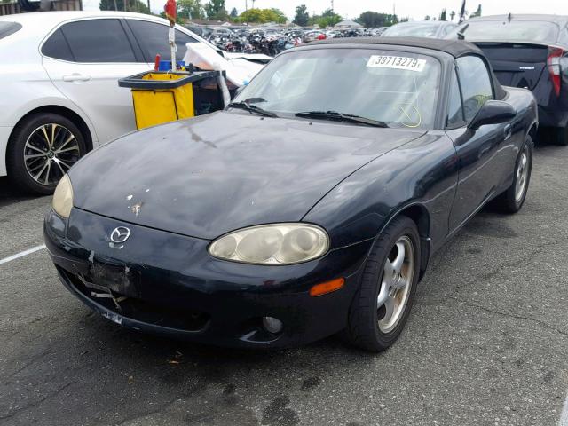 JM1NB353910217407 - 2001 MAZDA MX-5 MIATA BLACK photo 2