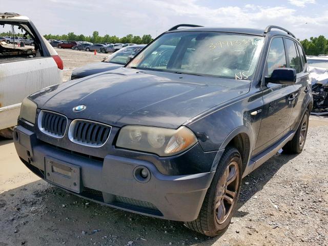 WBXPA93445WD19314 - 2005 BMW X3 3.0I BLACK photo 2