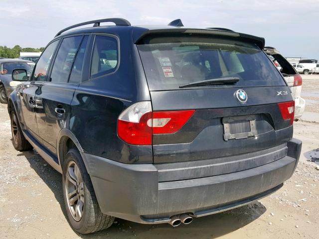 WBXPA93445WD19314 - 2005 BMW X3 3.0I BLACK photo 3