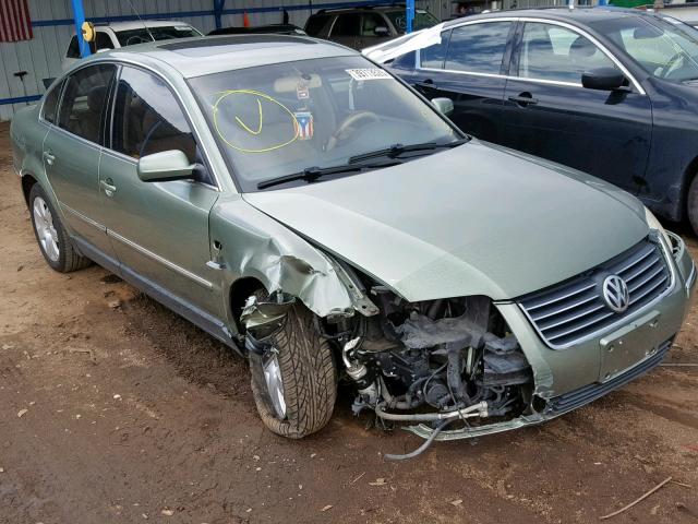 WVWRH63B62P344510 - 2002 VOLKSWAGEN PASSAT GLX GREEN photo 1