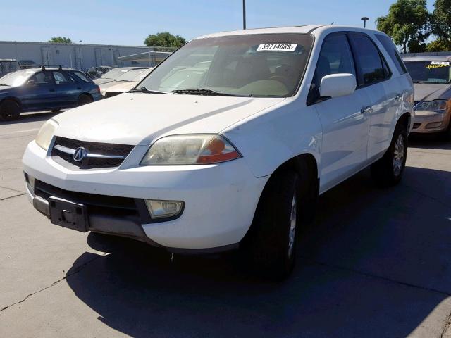 2HNYD18262H546510 - 2002 ACURA MDX WHITE photo 2