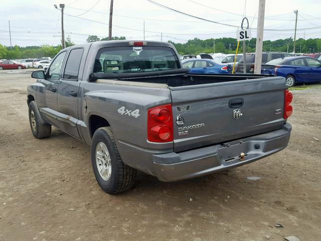 1D7HW48N95S245020 - 2005 DODGE DAKOTA QUA GRAY photo 3